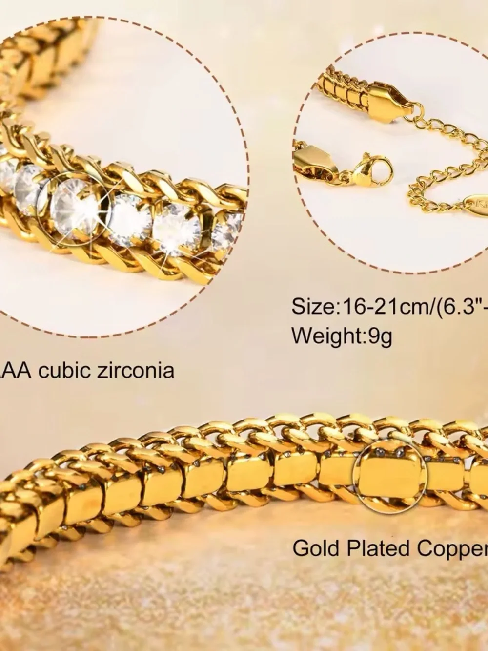 Stainless Steel Jewelry Tennis Chain Women Bracelet